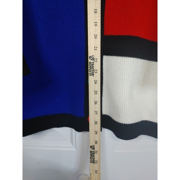 Vtg Essence Cardigan Sweater Women's Sm Colorblock 80's Grannycore Oversized USA - Picture 4 of 5